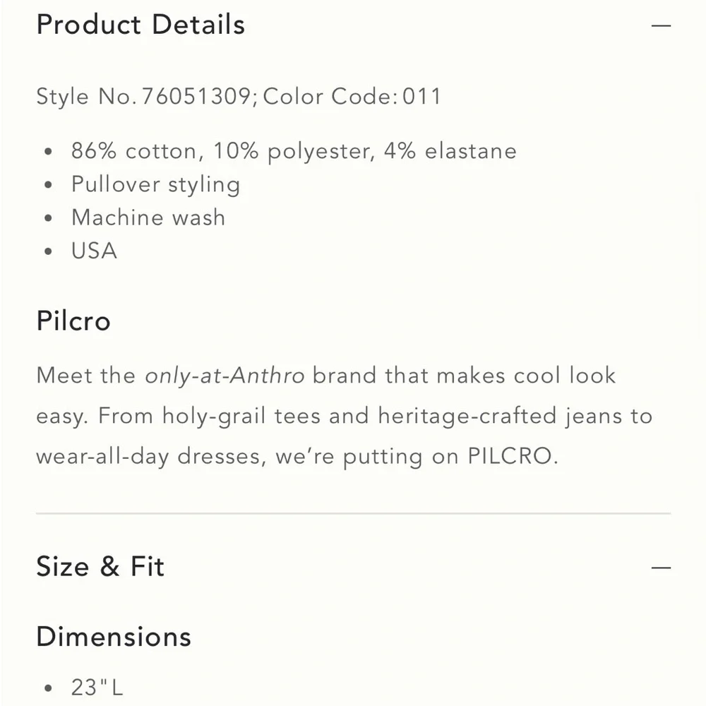 Pilcro Slim Scoop Neck Tee - Picture 4 of 4